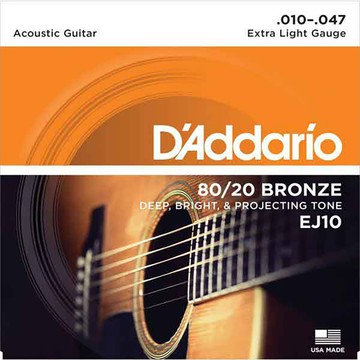 D’Addario EJ10 80/20 黃銅 (10-47)