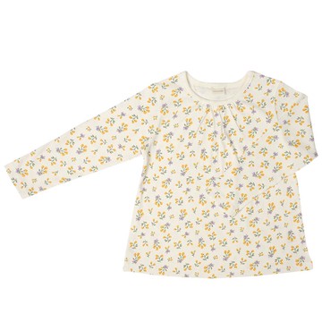 akachan honpo - 長袖T恤-滿版印花-黃色