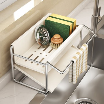 出清不補 特價下殺  菜瓜布瀝水架 菜瓜布瀝水架 瀝水架 不鏽鋼瀝水架 置物架 吉百居廚房置物架抹布收納瀝水架水龍頭水池