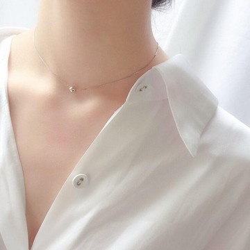 精品快銷 韓版轉運小圓珠頸鏈女 少女細項鏈 圓珠短項鏈 極簡短款鎖骨鏈 不掉色氣質項鏈 鎖骨鏈 女生配件 禮物幸運項鏈