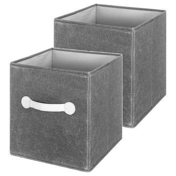 CHIFUN SENHUO 祈樂森活 無蓋摺疊箱 26 x 26 x 28cm 灰色 351.5g  2個