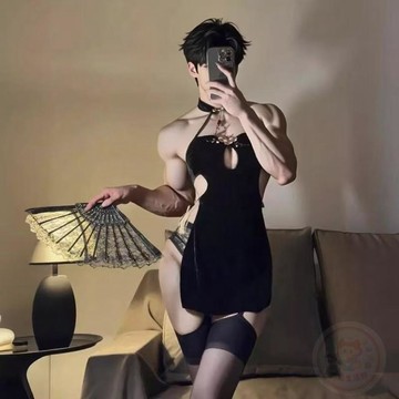 ✅嚴選好物✅男生性感新中式夏季新款高級感旗袍帥氣新款風情萬種的裙子