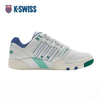K-SWISS 經典運動鞋 SI-18 休閒 男鞋 白綠藍色 09280-108-M