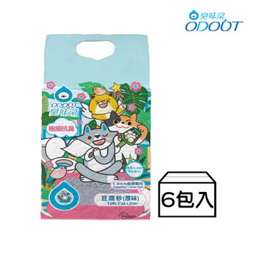 臭味滾｜ 極細抗臭豆腐貓砂1.5mm 7L【六包/箱】 (升級版小顆粒/極細速凝)