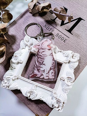 ME153_懶散貓_Lazy Cat 3 /晶透吊飾