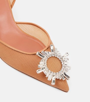 Amina Muaddi Begum 70 embellished mesh slingback pumps