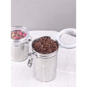 廚房調味罐咖啡粉密封罐儲物罐茶葉罐奶粉收納盒大號不銹鋼密封罐