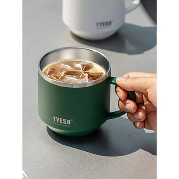 咖啡馬克杯304不銹鋼保溫杯女個性潮流辦公室男帶蓋情侶家用水杯