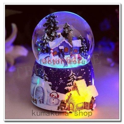 クリスマスオルゴール スノードーム 音楽付き LED 発光 オルゴール クリスマス装飾 水晶玉 冬の風景 置物 クリスマス飾り