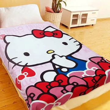 【享夢城堡】HELLO KITTY我愛蝴蝶結毛巾被