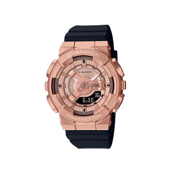 G-SHOCK 3D金屬雙顯運動腕錶-玫瑰金