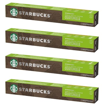 STARBUCKS 星巴克 單一產區瓜地馬拉咖啡膠囊 Nespresso咖啡機專用  5.2g  10顆  4盒