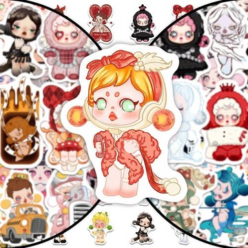 🎨貼紙 創意貼紙🎨 240張sp貼紙泡泡瑪特黑闇係可愛卡通週邊創意裝飾貼畵diy手賬本