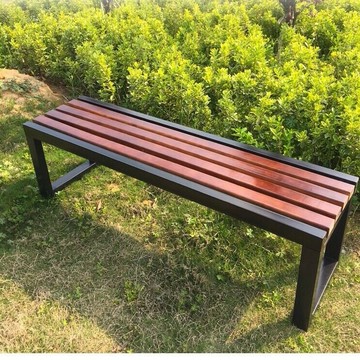 戶外公園椅防腐木長條室外長凳座椅休閑庭院彩色凳[DD051610]