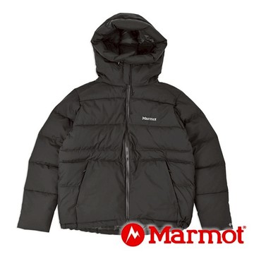 【Marmot】中性羽絨保暖連帽外套(FP750)『黑』TSAUD012 戶外 露營 登山 健行 休閒 時尚 保暖 羽絨 連帽外套 羽絨外套