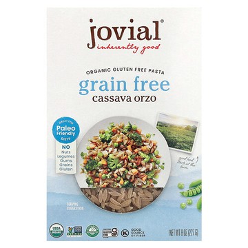Jovial, 有機無穀物義大利麵，木薯粒粒面，8 盎司（227 克）