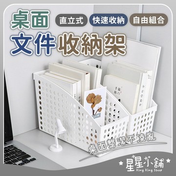 台灣現貨 A4直立文件架 文件架 桌面文件收納架 書本架 文件立式收納架 資料收納 辦公收納盒 收納盒 星星小舖#