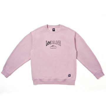 Lee 男款 山形LOGO 內刷絨 Oversize 寬鬆版 衛衣 大學T | X-LINE