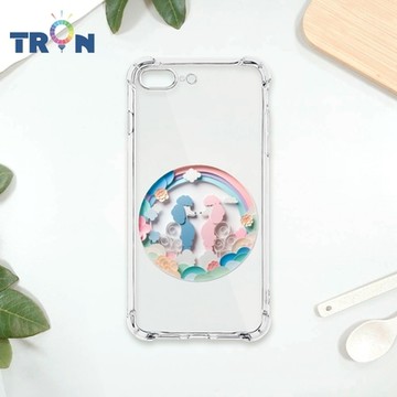 TRON IPhone 7/8 PLUS 可愛紙雕貴賓狗 四角防摔 軟殼 手機殼