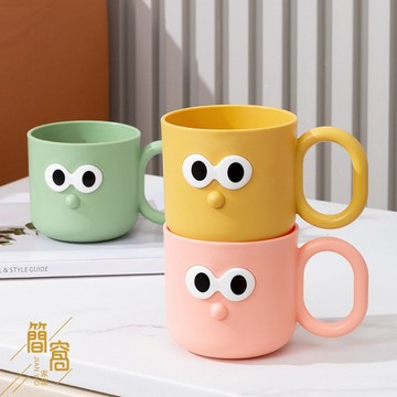 簡窩[台灣現貨]可愛卡通水杯 學生開學漱口杯 刷牙杯子 創意咖啡冷飲兩用 幼兒園漱口杯