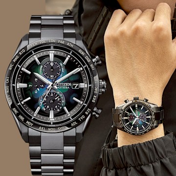 CITIZEN 星辰 100週年限量宇宙幻彩 鈦金屬光動能電波手錶 LAYERS of TIME ATTESA 新年開運 送禮推薦 AT8286-65E