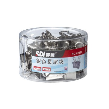 [家速配]手牌銀色長尾夾(19mm) 60個