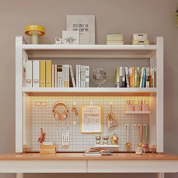 【台灣公司 可打統編】洞洞板書架雙層收納架創意電腦桌立式多層收納書桌架子桌面置物架 h8157