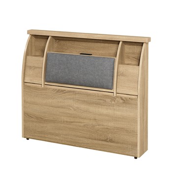 【顛覆設計】樹願插座收納靠枕床頭箱(單大3.5尺)梧桐色