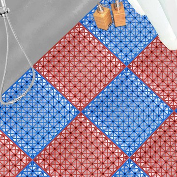 【36入組】架高組合地墊1坪 30*30*3cm 藍色TH-BL