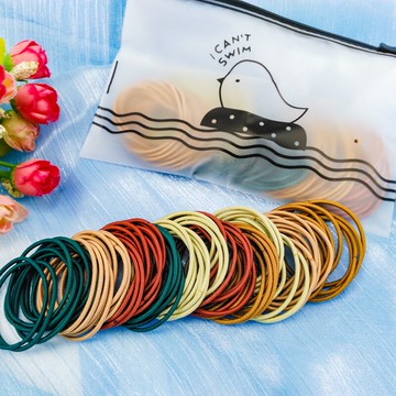 發圈頭繩 扎頭發網紅皮筋女ins森系頭飾基礎簡約耐用扎頭發發繩