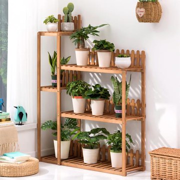 HappyLife 實木造型花架 L款 Y12390