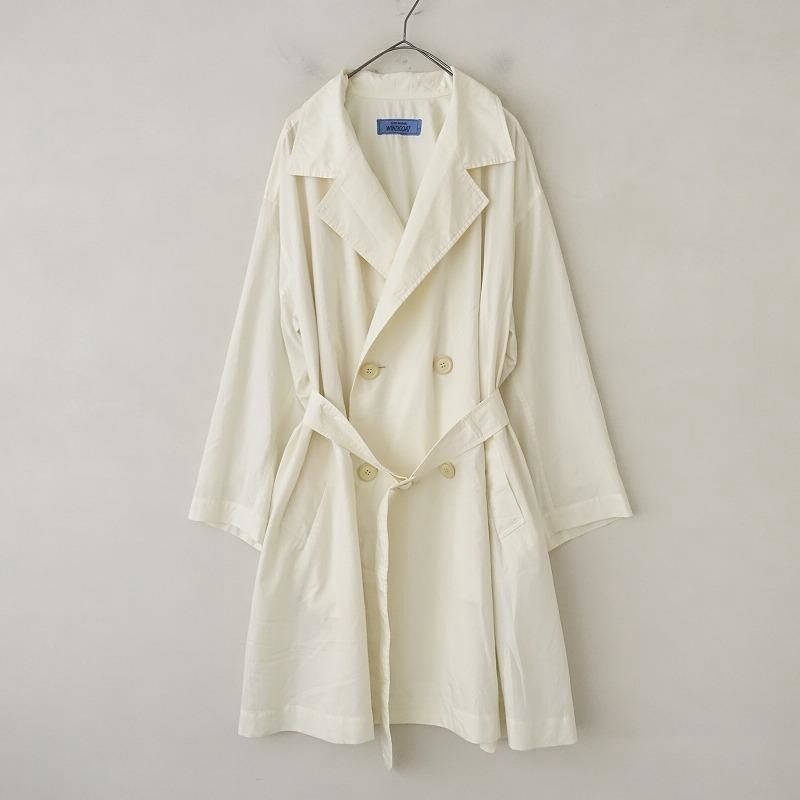 イッセイミヤケ ISSEY MIYAKE *WIND COAT*Mイカコートトレンチダブルクリーム薄手ベルトアウター(jk4-2402-181)【32C42】  | LINEブランドカタログ