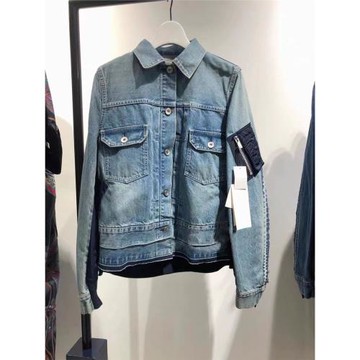 FOG SACAI SS24日本設計感早秋新款長袖夾克休閑拼接牛仔外套衣服