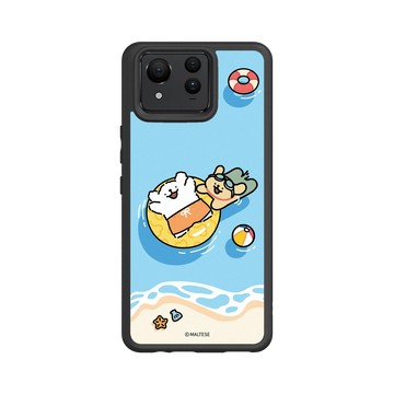 Zenfone 11 Ultra SolidSuit 黑 - Maltese線條小狗 - 我要去海邊