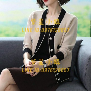 長袖時尚針織開衫外套女短款毛衣百搭時尚氣質小香風外搭上衣女【繁星小鎮】