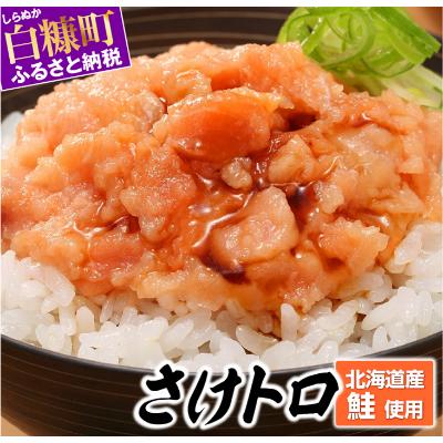 ふるさと納税 白糠町 北海道産鮭使用「さけトロ」 40g×20パック (タレ付) 便利な食べきりパック