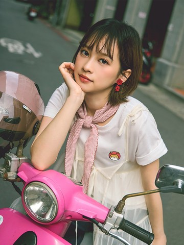 貓小姐．純棉摩托車喵騎士短袖上衣