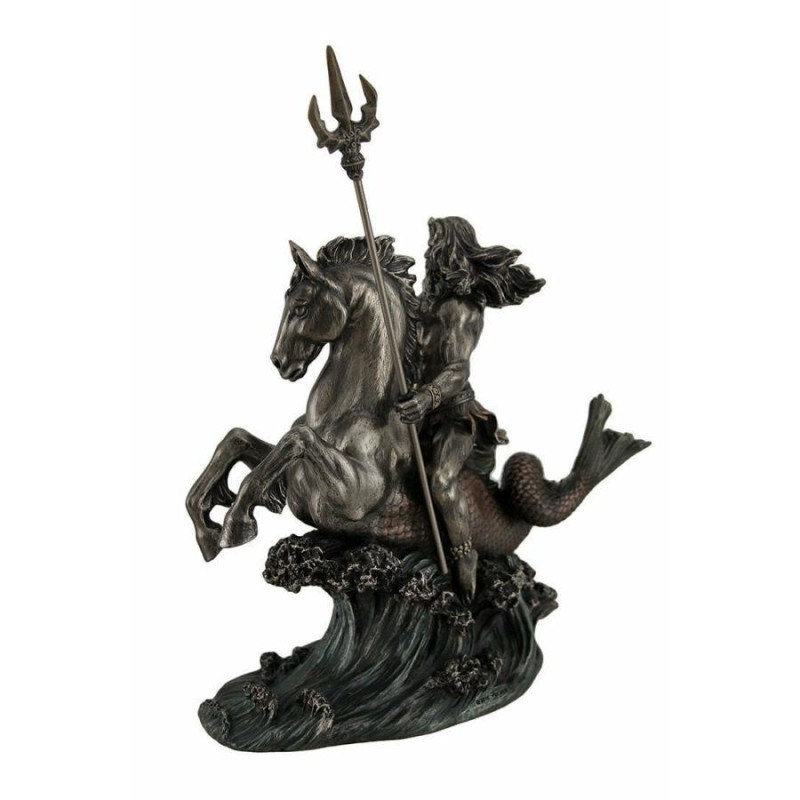 海馬のチャリオットに乗る海の神 ポセイドン 古代ギリシャ神話
