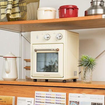 ROOMMI｜奶油小生氣炸烤箱  8.5L大容量雙層同烤 透明玻璃視窗設計