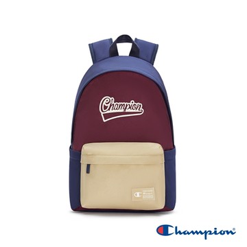 Champion 官方直營-C-LIFE刺繡撞色後背包(米/紅色)