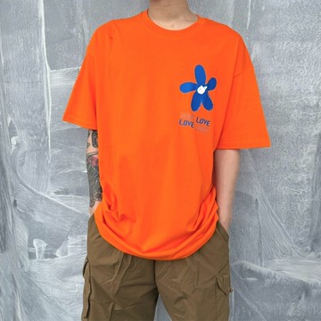 【AMERO】男裝 女裝 短袖圓領Ｔ恤 花朵印花