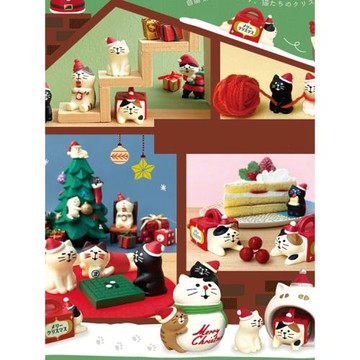 ZAKKA日式貓DIY創意潮玩雪貓屋雪人圣誕節派對禮品樹脂貓咪擺件