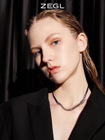 ZEGL甜酷ot扣蛇骨項鏈女ins潮小眾設計嘻哈簡約冷淡風鎖骨鏈配飾