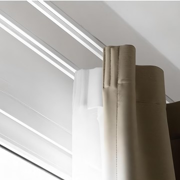 THE ONE HOMEDECO 可調節低噪音窗簾滑軌組  376~600cm  白色