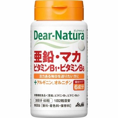 アサヒグループ食品（株）ディアナチュラ 亜鉛・マカ・ビタミンＢ１・ビタミンＢ　200mg×60粒　30日分