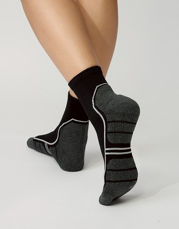 流線型氣墊減壓科技襪- 黑