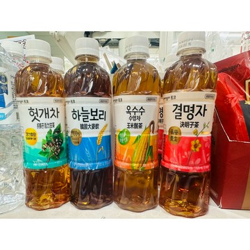 韓國🇰🇷Woongjin熊津 玉米鬚茶 韓國大麥飲 鍋巴茶 枳椇子活力甘茶 決明子茶 500ml養生飲品 無糖 無咖啡因