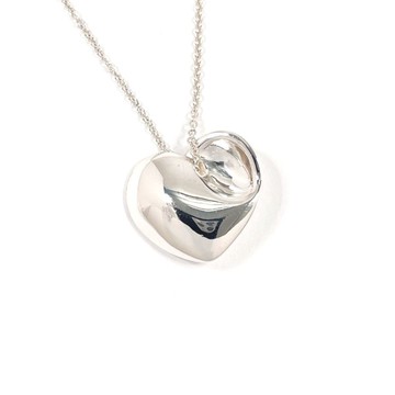 【日本直送 二手美品】Tiffany & Co. 項鍊 摺疊愛心 925銀 飾品
