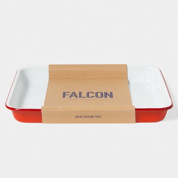 英國Falcon 獵鷹琺瑯 琺瑯托盤 紅白