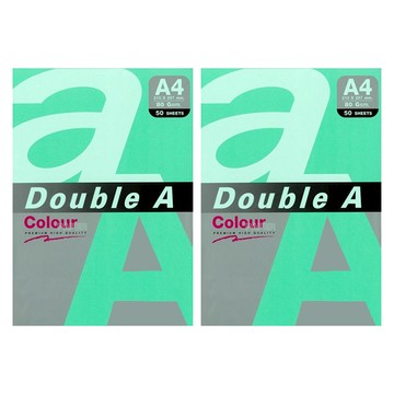 Double A 影印紙 湖水綠 Greenbush 80g A4 50張  2包
